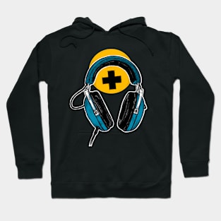 Headphones Blue Hoodie